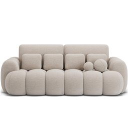 Диван-кровать Elcotonn, раздвижной, Royal 18, букле, бежевый, H105x256x119cm