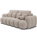 Sofa bed Elcotonn, sleeping function, Royal 18, boucle, beige, H105x256x119cm