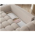 Sofa bed Elcotonn, sleeping function, Royal 18, boucle, beige, H105x256x119cm