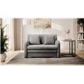 Sofa bed Elario, sleeping function, Nube 04, velvet, grey, H85x130x103cm