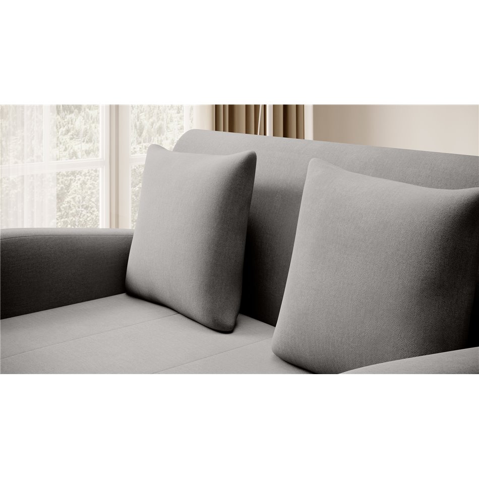 Sofa bed Elario, sleeping function, Nube 04, velvet, grey, H85x130x103cm