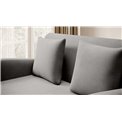 Sofa bed Elario, sleeping function, Nube 04, velvet, grey, H85x130x103cm