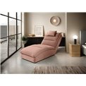 Chaise lounge chair Eltaco, Nube 24, velvet, pink, H95x85x170cm