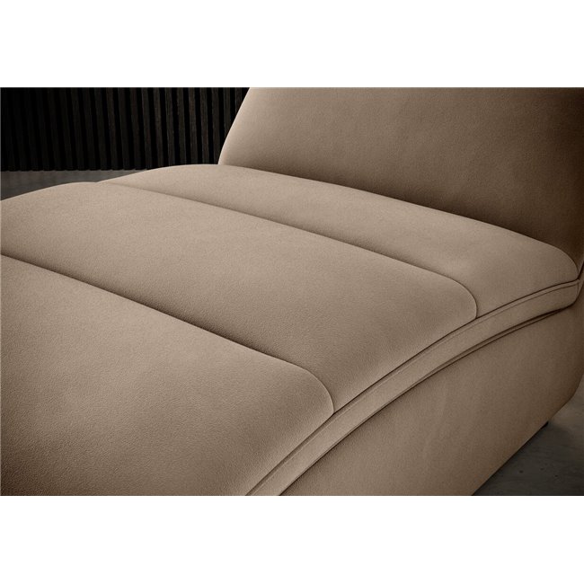 Chaise lounge chair Eltaco, Nube 20, velvet, light brown, H95x85x170cm