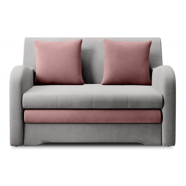 Sofa bed Elario, sleeping function, Nube 03, Nube 24, velvet, grey, H85x130x103cm