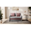 Sofa bed Elario, sleeping function, Nube 03, Nube 24, velvet, grey, H85x130x103cm