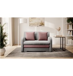 Sofa bed Elario, sleeping function, Nube 03, Nube 24, velvet, grey, H85x130x103cm