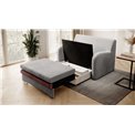 Sofa bed Elario, sleeping function, Nube 03, Nube 24, velvet, grey, H85x130x103cm