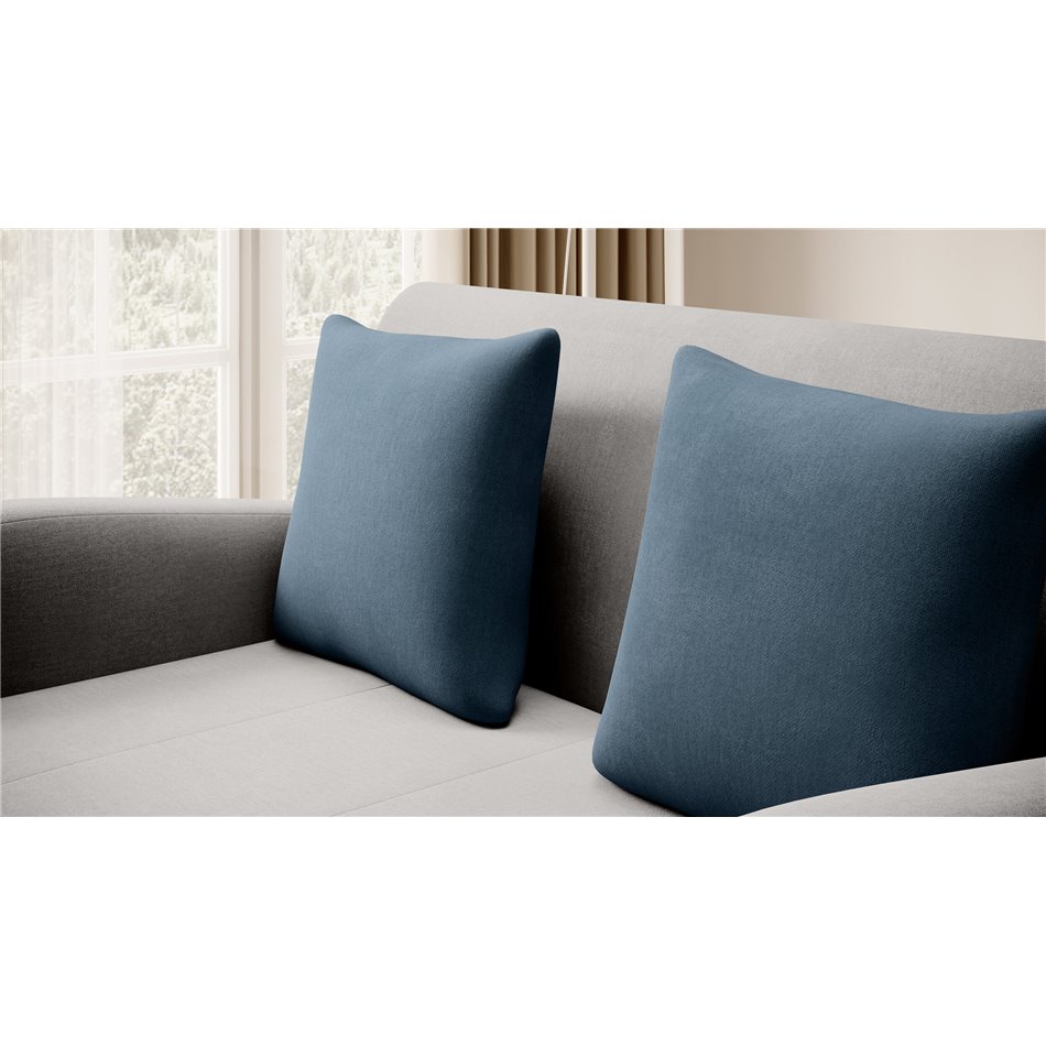 Sofa bed Elario, sleeping function, Nube 03, Monolith 76, velvet, grey, H85x130x103cm