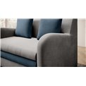 Sofa bed Elario, sleeping function, Nube 03, Monolith 76, velvet, grey, H85x130x103cm