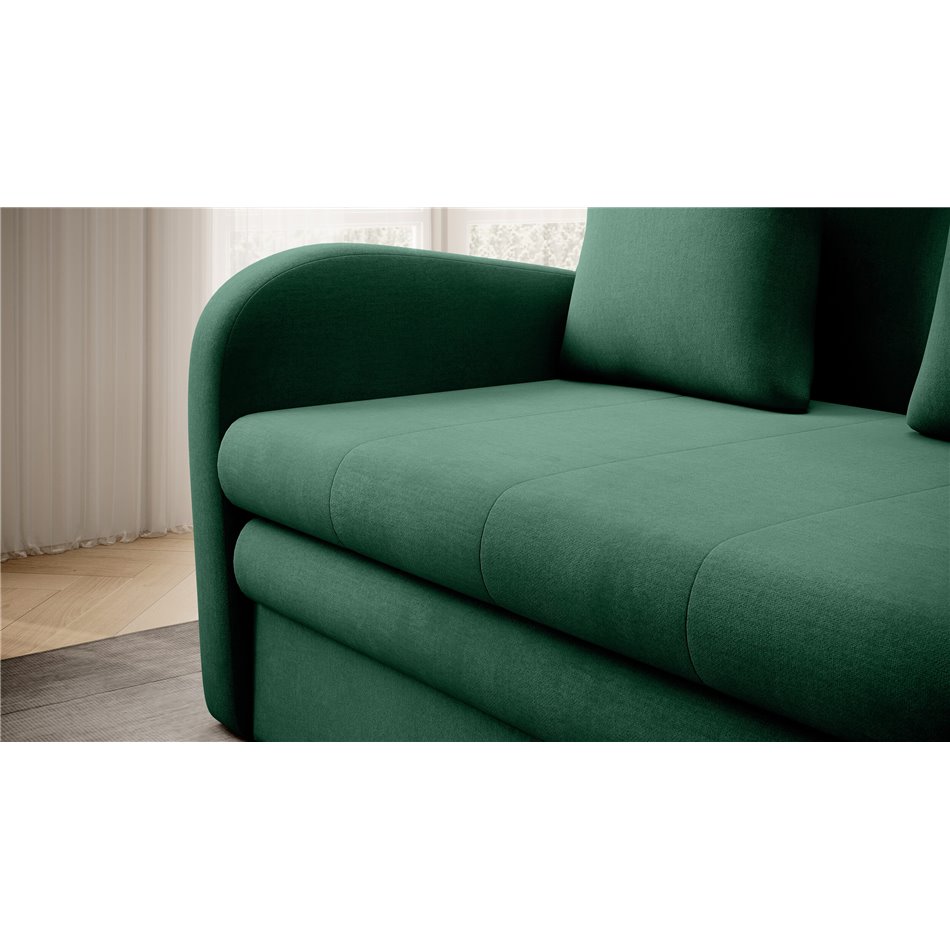 Sofa bed Elario, sleeping function, Nube 35, dark green, H85x130x103cm
