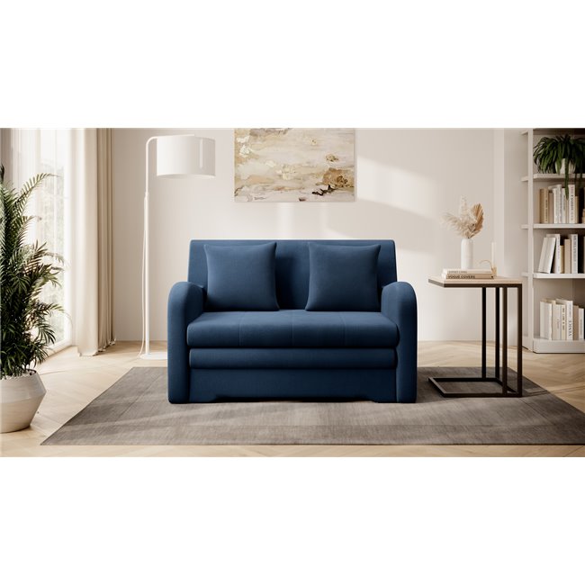 Sofa bed Elario, sleeping function, Nube 40, dark blue, H85x130x103cm