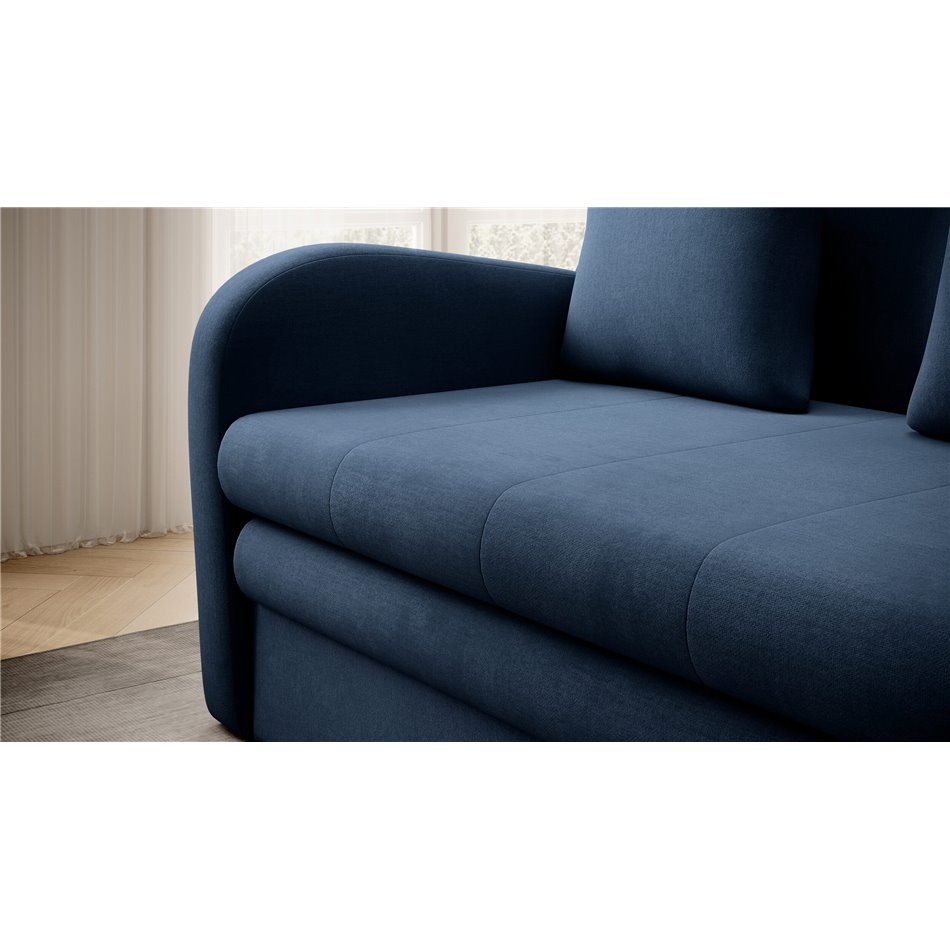 Sofa bed Elario, sleeping function, Nube 40, dark blue, H85x130x103cm