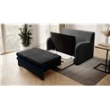 Sofa bed Elario, sleeping function, Nube 06, Nube 40, velvet, dark grey, H85x130x103cm
