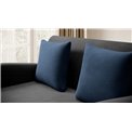 Sofa bed Elario, sleeping function, Nube 06, Nube 40, velvet, dark grey, H85x130x103cm