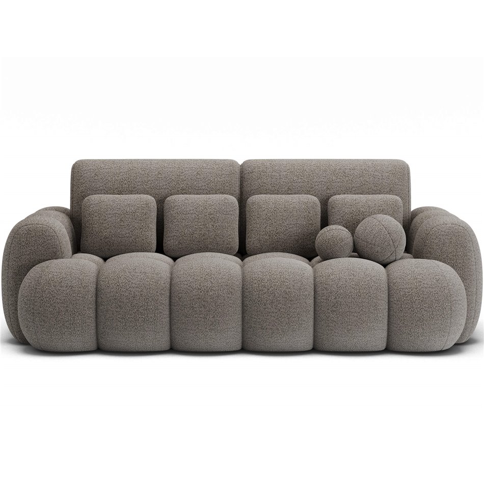 Sofa bed Elcotonn, sleeping function, Royal 20, boucle, beige, H105x256x119cm