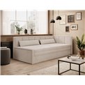 Sofa bed Elfulgeo R, sleeping function, Jarell 18, corduroy, beige, H77x214x82cm