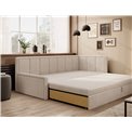 Sofa bed Elfulgeo R, sleeping function, Jarell 18, corduroy, beige, H77x214x82cm