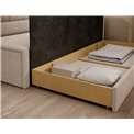 Sofa bed Elfulgeo R, sleeping function, Jarell 18, corduroy, beige, H77x214x82cm