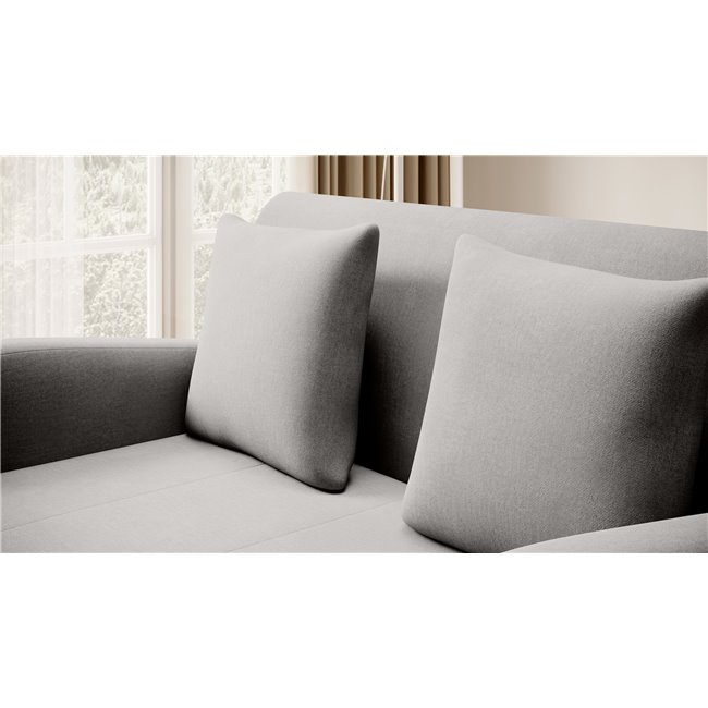 Sofa bed Elario, sleeping function, Nube 03, velvet, grey, H85x130x103cm