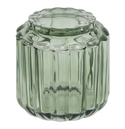 Емкость для ватных дисков GREEN FLOREA, зеленый, D10.8cm H11.4cm