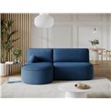 Угловой диван Elivosa L, раздвижной, Jarell 40, волнистый бархат, темно-синий, H93x220x144cm