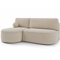 Угловой диван Elivosa L, раздвижной, Calmora 18, бежевый, H93x220x144cm