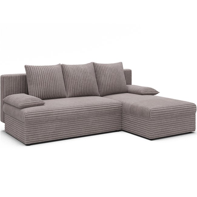 Угловой диван Elgino L/R Reversible, раздвижной, Modullo 03, серый, H90x201x143cm