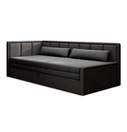 Sofa bed Elfulgeo L, sleeping function, Poco 04, Poco 10, grey, H77x214x82cm