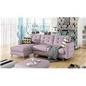 Corner sofa Elsgard L/R Reversible, sleeping function, Soro 61, pink, H93x248x162cm