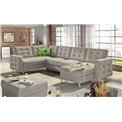 U-shaped sofa Elsgard U L/R Reversible, sleeping function, Cover 02, beige, H93x326x202cm