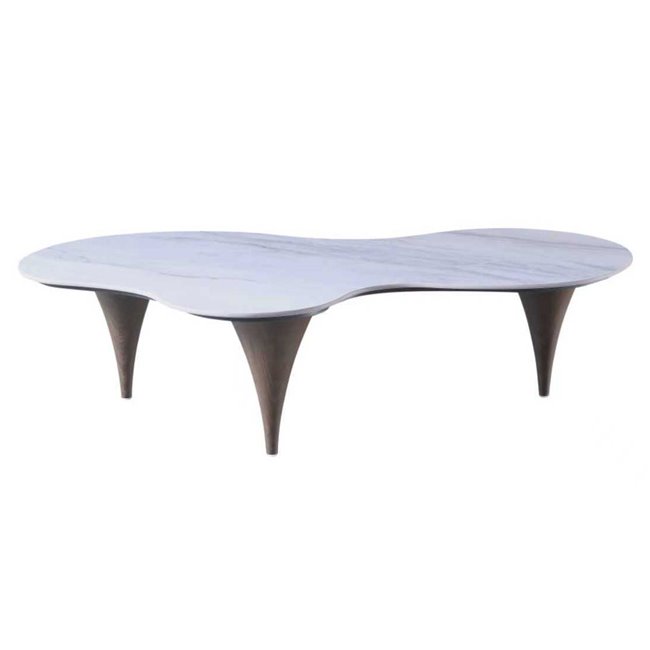 Coffee table Wartenberg, stone/metal, 139x76cm H36cm