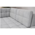 U-shaped sofa Elewett R, sleeping function, Monolith 84, velvet, grey, H82x299x198cm