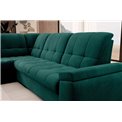 Угловой диван Elsado L, раздвижной, Nube 35, бархат, темно-зелёный, H95x272x192cm