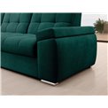 Угловой диван Elsado L, раздвижной, Nube 35, бархат, темно-зелёный, H95x272x192cm