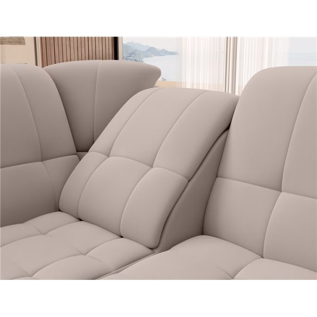 Угловой диван Elsado L, раздвижной, Sola 18, бежевый, H95x272x192cm