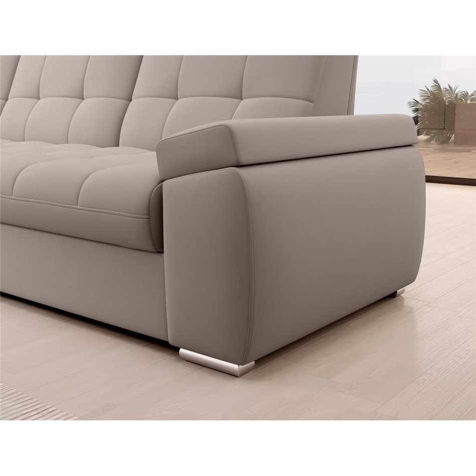 Угловой диван Elsado L, раздвижной, Sola 18, бежевый, H95x272x192cm