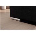 Угловой диван Elsado L, раздвижной, Flores 10, черный, H95x272x192cm