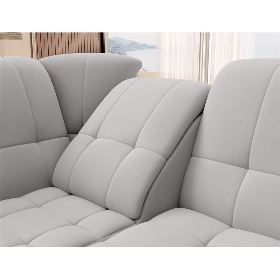 Угловой диван Elsado L, раздвижной, Sola 04, серый, H95x272x192cm