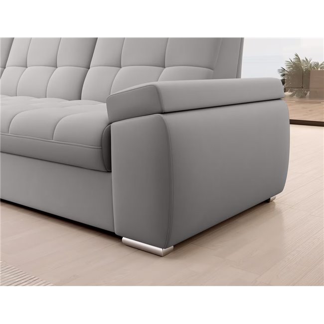 Угловой диван Elsado L, раздвижной, Sola 04, серый, H95x272x192cm