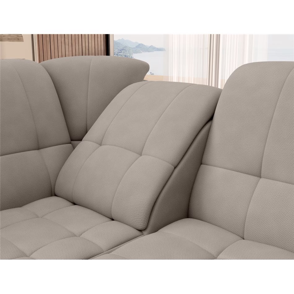 Угловой диван Elsado L, раздвижной, Poco 07, серый, H95x272x192cm