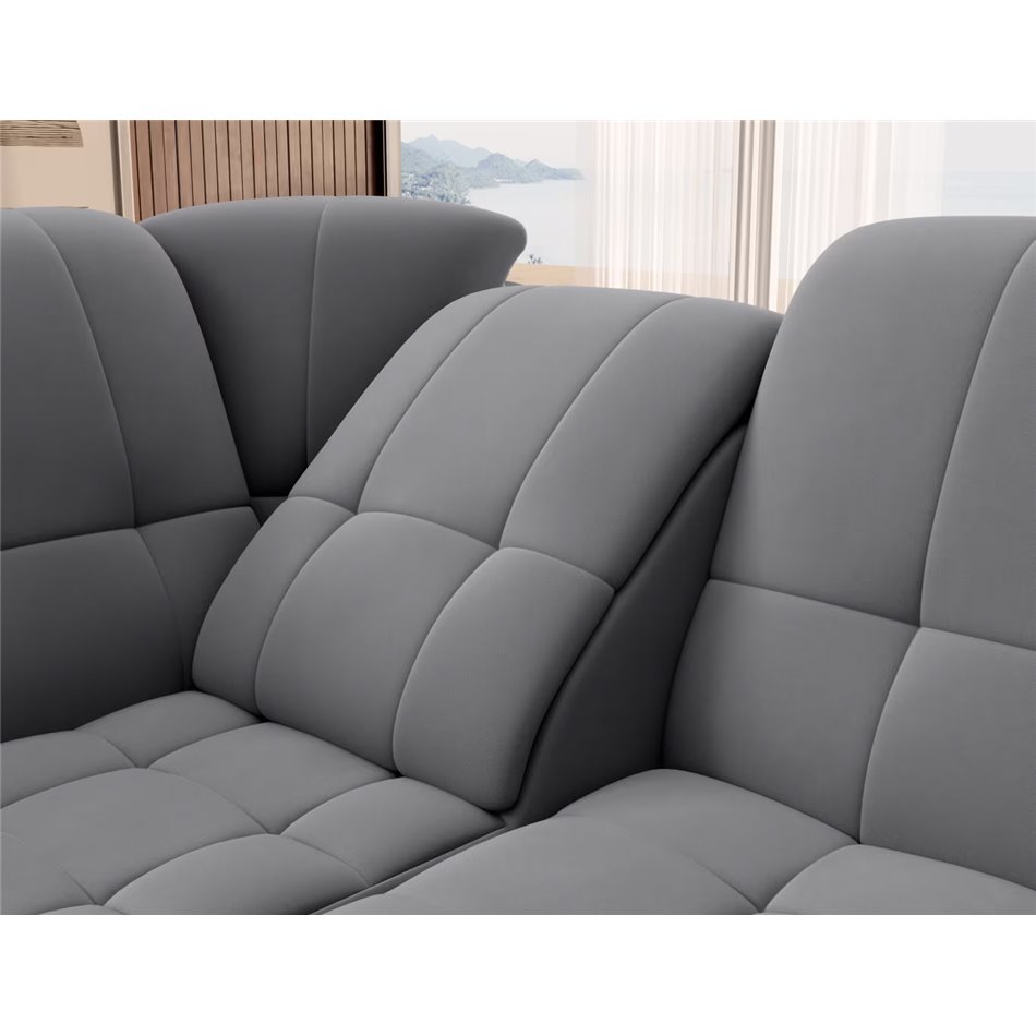 Угловой диван Elsado L, раздвижной, Sola 06, темно-серый, H95x272x192cm