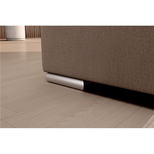 Угловой диван Elsado L, раздвижной, Nube 20, бархат, светло-коричневый, H95x272x192cm