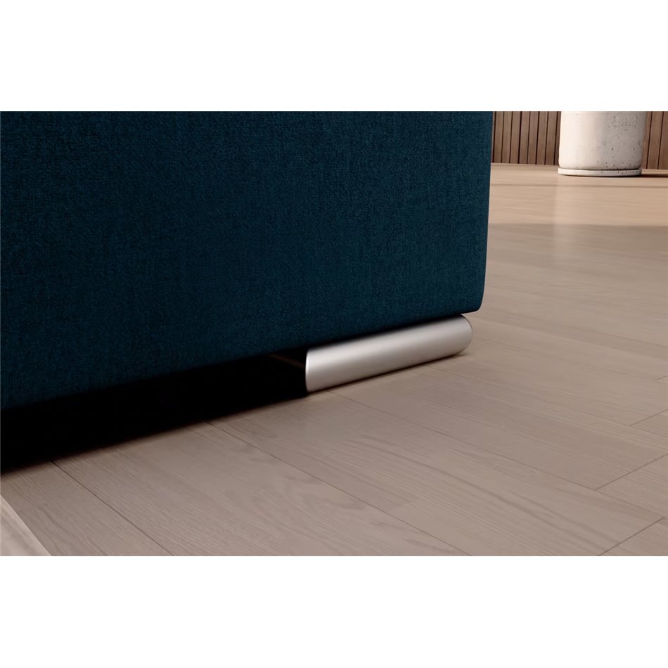 Угловой диван Elsado R, раздвижной, Nube 40, бархат, темно-синий, H95x272x192cm