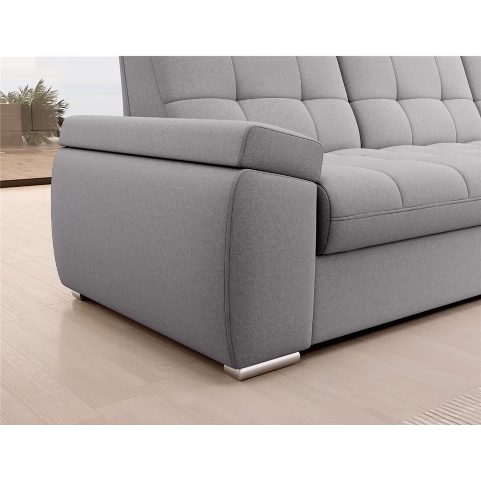 Угловой диван Elsado R, раздвижной, Gojo 04, серый, H95x272x192cm