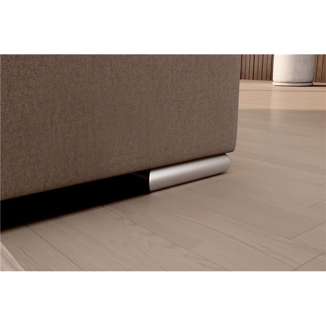 Угловой диван Elsado R, раздвижной, Nube 20, бархат, светло-коричневый, H95x272x192cm