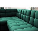 U-shaped sofa Elewett R, sleeping function, Lukso 35, velvet, green, H82x299x198cm