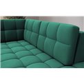 U-shaped sofa Elewett R, sleeping function, Lukso 35, velvet, green, H82x299x198cm