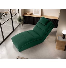 Chaise lounge chair Eltaco, Nube 35, velvet, dark green, H95x85x170cm