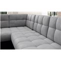 U-shaped sofa Elewett R, sleeping function, Monolith 84, Monolith 97, velvet, grey, H82x299x198cm